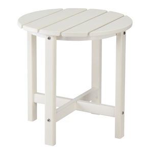 Single Layer <b>White</b> <b>Round</b> HDPE Side <b>Table</b> 46*46*46cm for Outdoor Use - Product Image 6