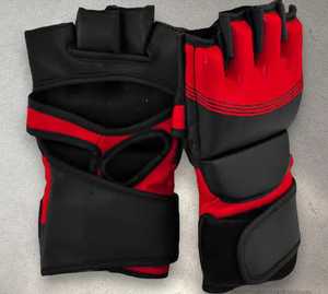 Durable Leather MMA Training Gloves <b>Open</b> Palm Sparring Hook Loop Closure Breathable Eco-friendly Windproof Boxing Martial Arts - Product Image 2