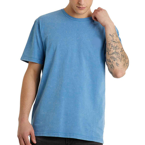 Fashion <b>Drop</b> Shoulder In Stock <b>Acid</b> Wash Men's T-Shirts Oversized Vintage Plain Cotton Summer - Product Image 4