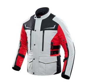 High Quality <b>Men</b> Motorcycle <b>Jacket</b> Full Sleeve Color Blocked Windproof Outdoor Sport <b>Bike</b> Riding Gear Red Black White <b>Jacket</b> - Product Image 6