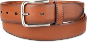 Ceintures en cuir de vachette élégantes pour hommes, cuir véritable avec boucle en alliage de style formel, options de personnalisation du logo OEM pour la vente en gros - Product Image 2