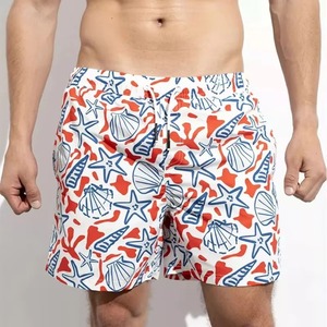 Shorts de bain pour hommes imprimés sur mesure, séchage rapide, taille élastique, pour l'été et les vacances tropicales, OEM, motif graphique pour hommes - Product Image 1