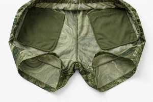 Shorts de bain pour hommes en polyester à taille mi-haute, imprimé marbré, avec cordon de serrage, séchage rapide, style sportif, pour la plage - Product Image 5