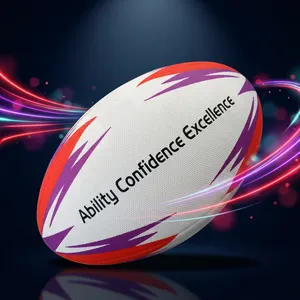 Balón de Rugby Personalizado para Entrenamiento, Caucho Sintético Premium de Larga Duración, Disponible en Tallas 3, 4 y 5 para Niños, Jóvenes y Adultos - Product Image 2