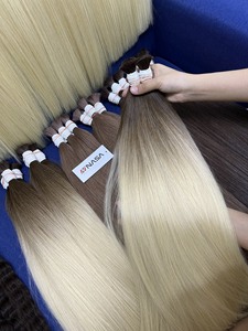 Extensions de cheveux en vrac au prix de gros fortes et sans enchevêtrement Double noyade 100 grammes couleurs claires 16 pouces - Product Image 5