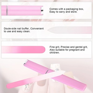 1Pc Crystal Glass Nail <b>File</b> <b>Case</b> Mini Nail <b>File</b> Set 180 Grit Disposable Double-Sided Straight Pattern Professional Nail Care - Product Image 6