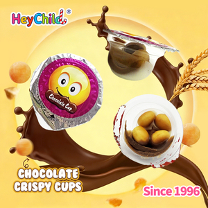 Chocolate al por mayor personalizado con etiqueta privada, mini tazas de chocolate con centro crujiente, textura de chocolate suave, paquetes portátiles, dulce, OEM - Product Image 2