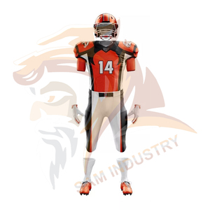 Ensemble d'uniformes de football américain personnalisés pour hommes, séchage rapide, respirant, écologique, imprimé par sublimation, polyester - Product Image 2