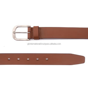 Ceinture décontractée en cuir de vachette naturel original pour hommes et femmes avec ceinture à boucle en zinc nickelé sans rouille - Product Image 6