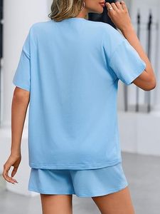 Ensemble de t-shirt et short de sport pour femmes, de haute qualité, pour l'été, la course à pied, la salle de sport, design personnalisé - Product Image 2