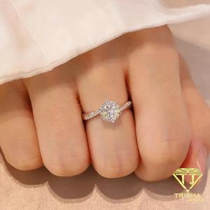 Classic Round Cut Moissanite Diamond <b>Ring</b> 925 Sterling <b>Silver</b> Elegant <b>Solitaire</b> Wedding Jewelry For Women - Product Image 2