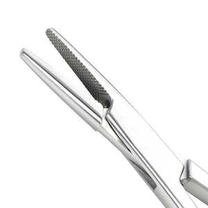 Pinces artériennes Halstead en acier inoxydable, manuelles, classe I, poignées bleues, utilisées également comme porte-aiguilles Mayo Hegar, approuvées CE - Product Image 2