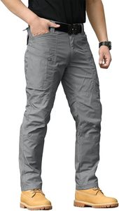 Techwear Waterproof Cargo Pants Men's Utility Tactical Pants with Zippers and Reflective <b>Strips</b> - Product Image 6