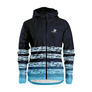 Professional Sublimated Nylon Coated Hooded Windbreaker <b>Jacket</b> Custom Outdoor Sports <b>Rain</b> <b>Jacket</b> with OEM ODM Service - Product Image 1