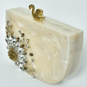 Pochette de luxe artisanale en résine pour femme, haute qualité, style vintage, mode estivale pour mariage, fête, plage, saison estivale, cadeau par MULTI CRAFT - Product Image 1