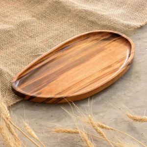 Handmade Solid Wood <b>Serving</b> <b>Tray</b> <b>Large</b> Rectangular Breakfast Platter With Integrated Side Handles For Home Cafe And Luxury Hotel - Product Image 3