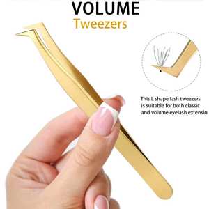 Pinzas de Acero Inoxidable para Extensión de Pestañas para Mujer, Envío Directo, Colores/Logotipo/Empaque Personalizables, Alta Calidad - Product Image 4
