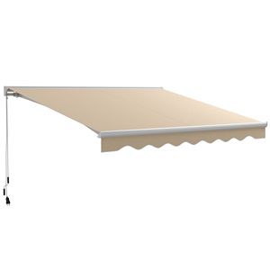 Tenda da Sole Elettrica Bianco Crema 13x10 con LED e Telecomando, Facile da Usare, Estensibile per Patio Esterno - Product Image 1
