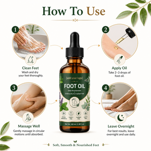 Huile pour les pieds aux herbes avec logo personnalisé, huile de massage pour les pieds, fabrication OEM ODM, vente en gros directe d'usine, fabricant de cosmétiques, qualité export. - Product Image 5