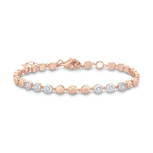Bracelet à disque géométrique avec diamants de laboratoire, bijoux fins élégants pour femmes, à porter au quotidien - Product Image 2