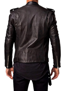 Chaqueta de Motociclista Casual para Hombre, de Cuero Sintético, con Cuello Alto, Cierre Frontal, Resistente al Viento y Transpirable, para Otoño e Invierno - Product Image 4
