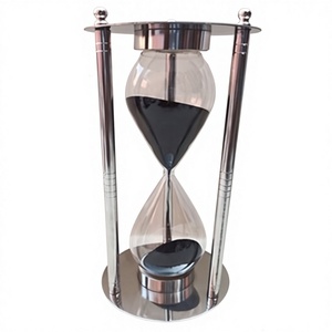 Brass Gold-Plated Round <b>Sand</b> <b>Timer</b>-Tableware for Father's Day and Chinese New Year - Product Image 1