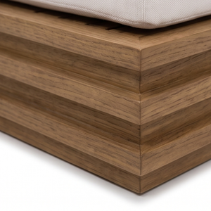 Tumbona de Madera de Teca Ajustable y Plegable para Exteriores, con Cojín, para Villa, Apartamento, Hotel, Patio - Product Image 6