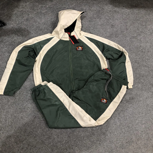 Chándal con Capucha para Hombre, Color Sólido, Cortavientos, Deportivo, Cierre Frontal Completo, Logotipo Estampado, Poliéster, Ropa de Otoño - Product Image 6