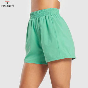 Shorts de sport athlétiques taille haute respirants 100 % coton pour femmes, grandes tailles, pour le cyclisme, l'exercice, la gym, la course, le yoga, motif tendance, élastique - Product Image 3