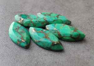 Turquesa Verde Facetada, Cabujón Marquise, Gema Calibrada, Piedra Suelta para Joyería, Anillo, Colgante - Product Image 6