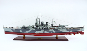 Maqueta de Barco de Madera Italiana Hecha a Mano - Buque de Guerra Clase Littorio de la Segunda Guerra Mundial, Modelo a Escala Militar, Decoración, Roma 100cm - Product Image 2