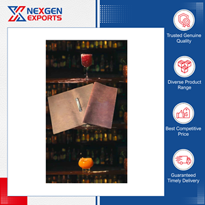 ปกเมนูหนัง PU สไตล์วินเทจคุณภาพสูงจากโรงงานโดยตรง แฟ้มใส่บิลสำหรับร้านอาหาร Nexgen Exports รับผลิตตามสั่ง - Product Image 4