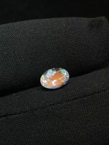 Pierre de lune arc-en-ciel de Madagascar, pierre de lune arc-en-ciel facettée multi-feu, taille ovale. - Product Image 3
