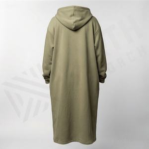 Abaya polaire à fermeture éclair classique, longueur cheville, anti-statique, douce et confortable pour l'hiver, pour la vente en gros - Product Image 2
