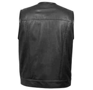 Chaleco de Cuero para Motocicleta, Invierno 2026, Alta Calidad, Nuevo, para Hombre, Lona Perforada, Impermeable, Transpirable, Reversible, Cuello en V, Personalizado - Product Image 6