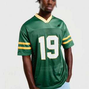 Camiseta de Fútbol Americano Premium al por Mayor OEM, Manga Corta, Unisex, Malla Transpirable, Diseño con Número Personalizado, Estilo Urbano y Casual - Product Image 4