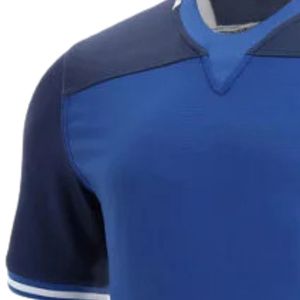 Maillot de rugby rayé bleu et blanc à manches courtes, uniforme d'équipe, tenue de sport décontractée, motif imprimé, entraînement et match - Product Image 6