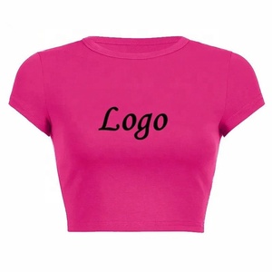 Camiseta Corta de Alta Calidad 100% Algodón con Logotipo Personalizado, Cuello Redondo, Manga Corta, Resistente al Viento, Transpirable y Ecológica para Mujer - Product Image 5