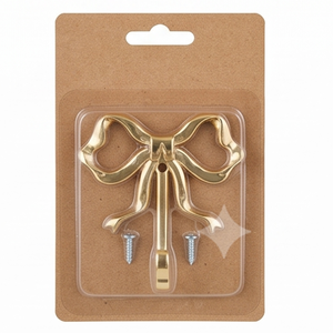 Fine Quality Gold Polished Bow Shape Wall <b>Hook</b> Metal Heavy-Duty Single <b>Hook</b> Luxurious Design For Clothing Storage - Product Image 6