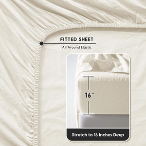 Juego de Ropa de Cama de 4 Piezas para Hotel y Hogar, Sábanas Planas y Ajustables, Venta al Por Mayor - Product Image 5