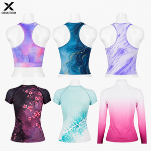 Débardeurs de sport pour femmes X Sports City, imprimés par sublimation, séchage rapide, tricotés, col rond, longueur normale, ODM OEM - Product Image 2
