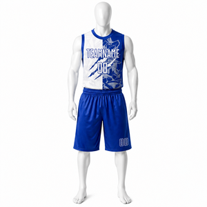 Uniforme de basket-ball pour hommes, design unique personnalisé, 100% polyester de haute qualité, séchage rapide, respirant, service OEM - Product Image 5