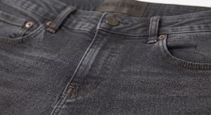 <b>Black</b> Washed Woven Denim Solid Windproof <b>Shorts</b> <b>Men</b> Casual Streetwear Frayed Hem Button Fly Mid Waist Summer - Product Image 4