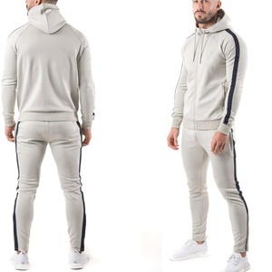 ชุดวอร์มเนื้อผ้าฝ้ายมีซิปสำหรับผู้ชายชุดวอร์มสำหรับผู้ชายดีไซน์โลโก้ตามสั่ง - Product Image 4