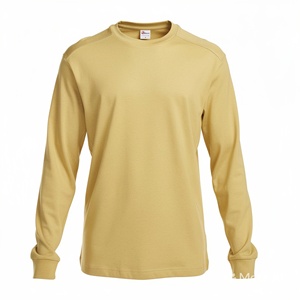 New Men Long Sleeve Cotton Crew Neck T-Shirt <b>Raglan</b> Sleeve Athletic Fit Basic <b>Top</b> Anti-Shrink OEM Private Label Wholesale - Product Image 1