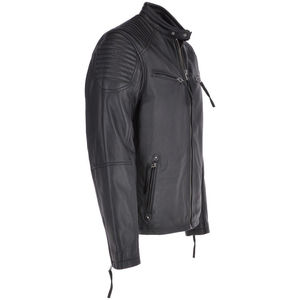 Chaqueta de Cuero Genuino de Piel de Oveja para Hombre, Estilo Urbano, Cierre de Cremallera, Bajo MOQ, Venta Directa de Fábrica 2026, para Invierno - Product Image 4