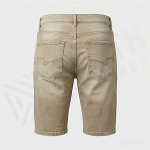 กางเกงยีนส์ขาสั้นทรงตรงแบบระบายอากาศได้ดี ปี 2025 สำหรับผู้ชาย ผ้าฝ้าย OEM รับผลิตตามแบบ ปักลาย ซักแล้ว น้ำหนักเบา สไตล์ลำลอง ทันสมัย - Product Image 2