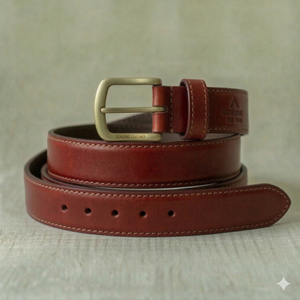 Cinturón de Cuero Vintage para Hombre, Hebilla de Cobre, Estilo Casual, Duradero e Impermeable, de Piel de Vaca - Product Image 3