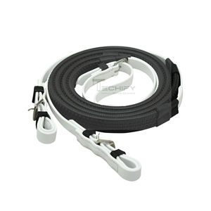 Bridon de cheval rembourré en PVC blanc et noir avec rênes assorties, têtière d'équitation anglaise réglable, confortable et durable - Product Image 2