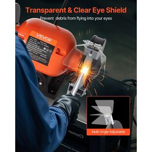 High-Speed 6-inch Single Speed Bench <b>Grinder</b> with 3450RPM 250W 2.1A Induction Motor 36/60-Grit Table <b>Grinders</b> - Product Image 4